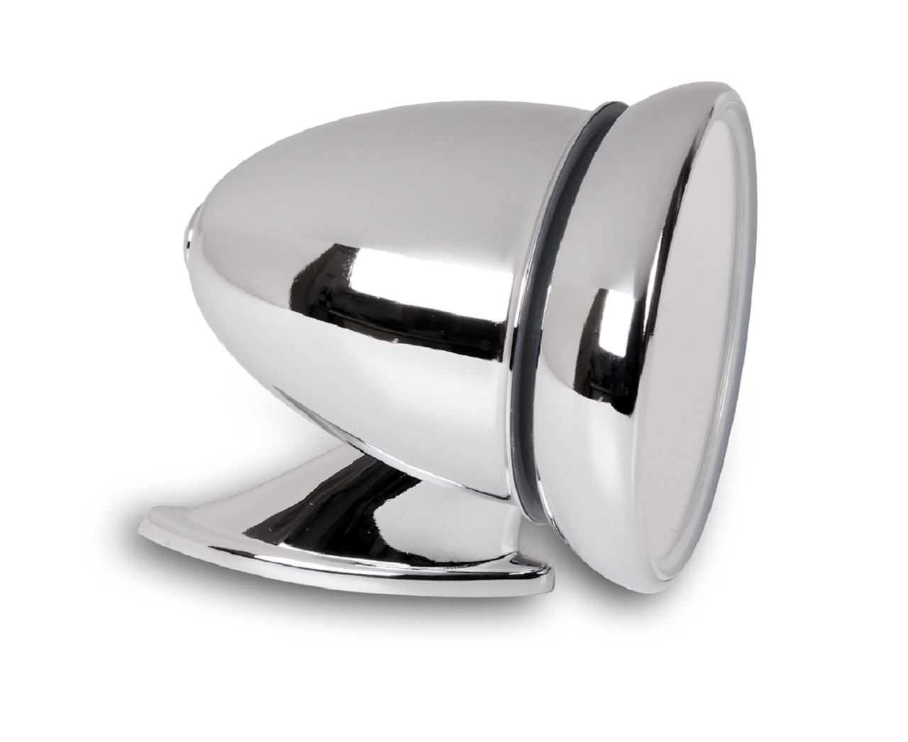 1x Side mirror "Oldstyle" Ø 100 mm metal chrome plated