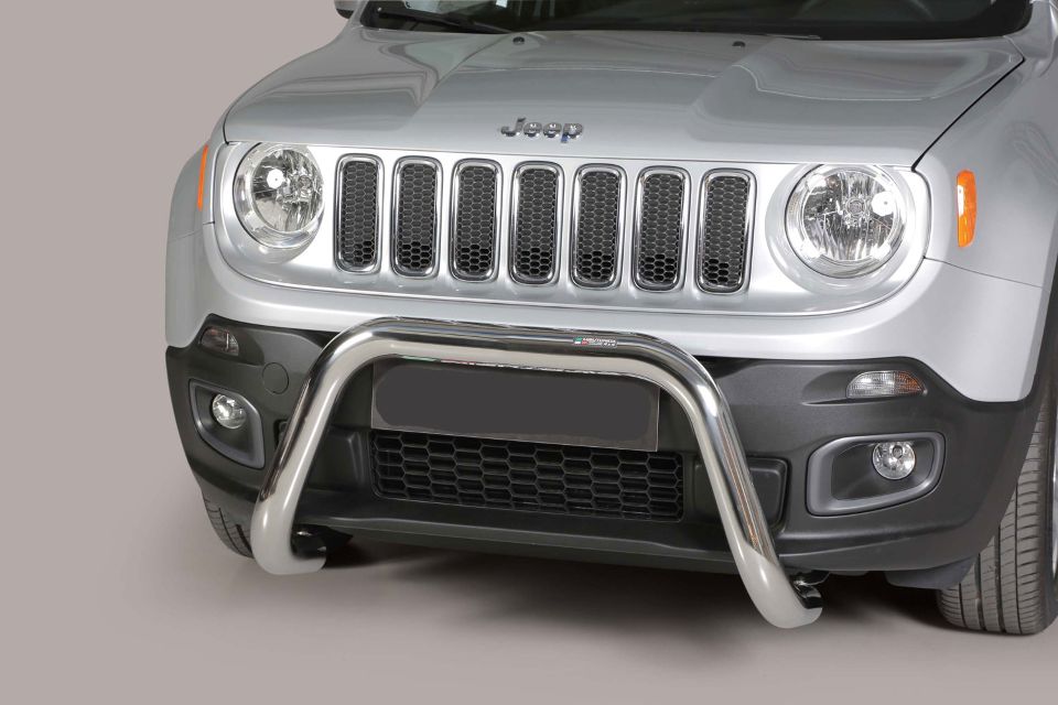 Edelstahl Frontschutzbügel Ø 76 mm passend für Jeep Renegade (2014-2017)