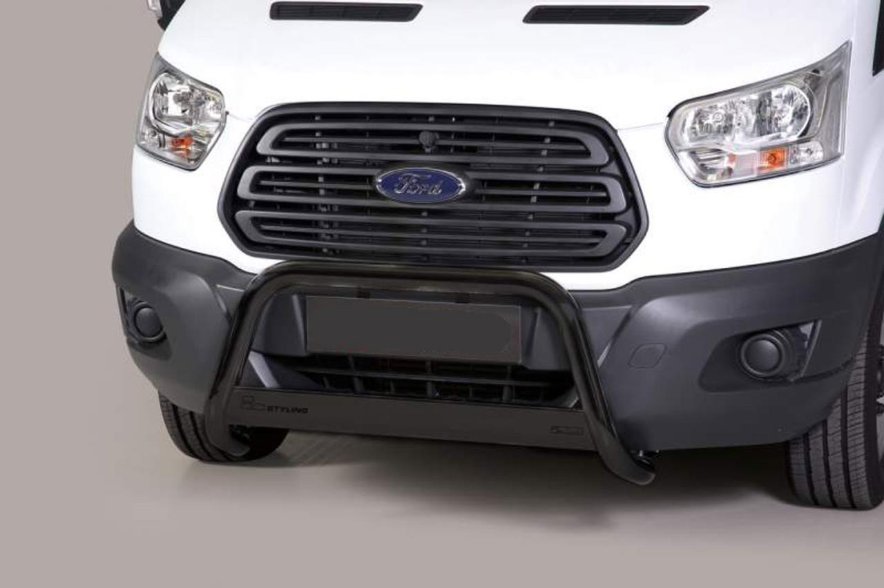 Schwarzer Frontschutzbügel Ø 63 mm passend für Ford Transit (2014-2024)