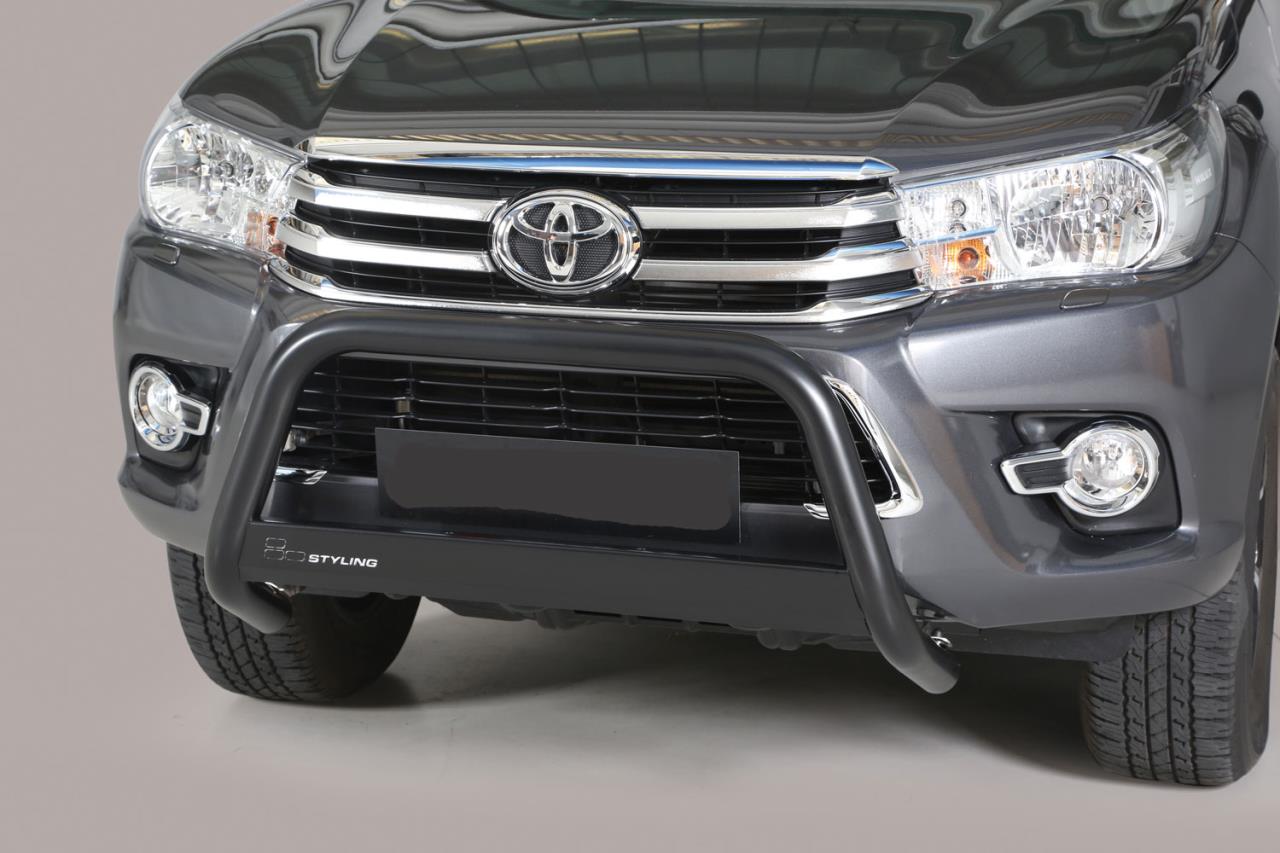 Schwarzer Frontschutzbügel Ø 63 mm passend für Toyota Hilux (2016-2020)